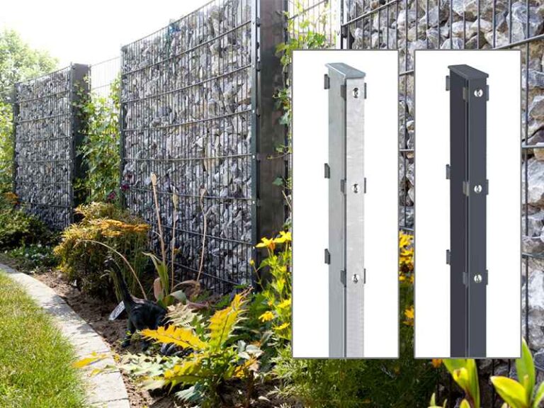 Gabionensystem Doppelpfosten